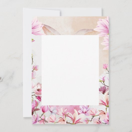 Hoppy Easter pink egg photo Einladung (Rückseite)