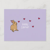 "Hoppy Easter" Punny Bunny Postcard Postkarte (Vorderseite)