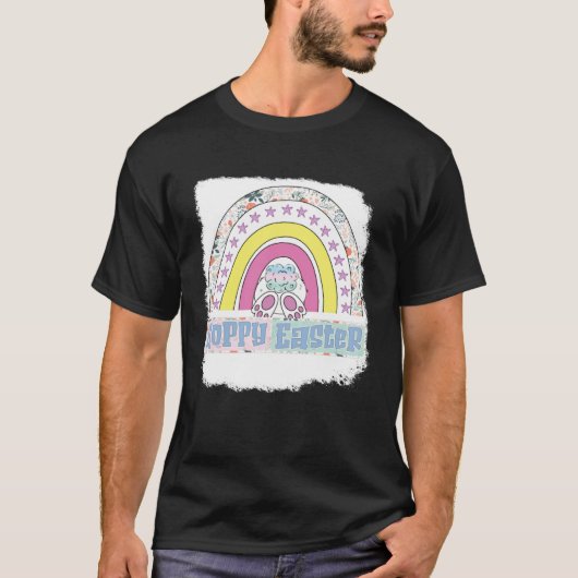 Hoppy easter  rainbow easter easters day easter bu T-Shirt (Vorderseite)