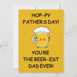 Hoppy Father's Day Card Beerest Vater je Einladung