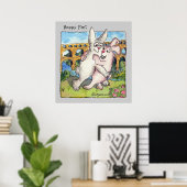 Hoppy Feet Cartoon Rabbits Poster drucken (Heimbüro)