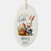 Hoppy First Oaster - Personalisiert Keramik Ornament (Rechts)