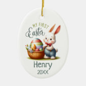 Hoppy First Oaster - Personalisiert Keramik Ornament (Vorne)