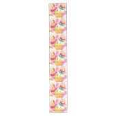 Hoppy Floral Bunny Tablerunner Großer Tischläufer (Vorderseite)