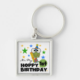 Hoppy Frog 1. Geburtstag T Shirts und Geschenke Schlüsselanhänger