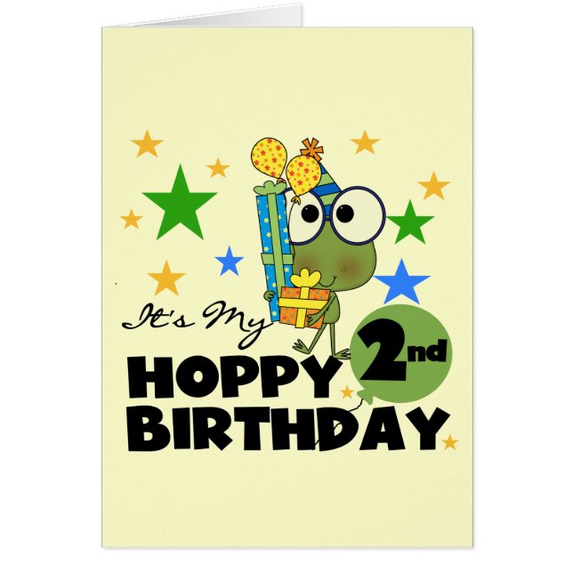 Hoppy Frog 2. Geburtstag T - Shirt und Geschenke (Vorne)