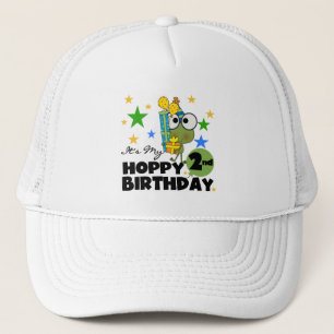 Hoppy Frog 2. Geburtstag T - Shirt und Geschenke Truckerkappe
