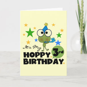 Hoppy Frog 3. Geburtstagsgeschenke und Geschenke Karte