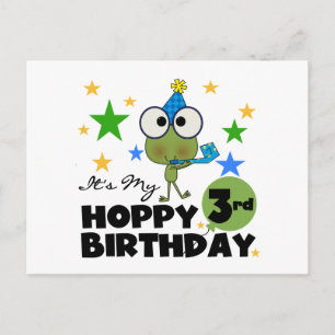 Hoppy Frog 3. Geburtstagsgeschenke und Geschenke Postkarte