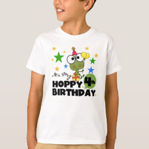 Hoppy Frog 4. Geburtstag T - Shirt und Geschenke