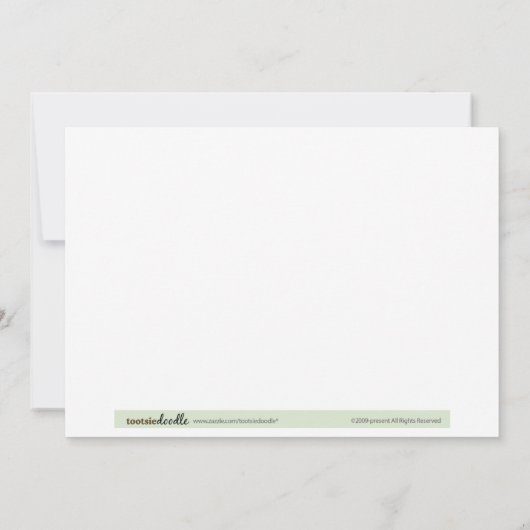 HOPPY FROG Froggy Baby Dusche Einladung (Rückseite)