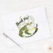 Hoppy Frog Watercolor Vielen Dank Runder Aufkleber (Umschlag)