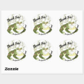 Hoppy Frog Watercolor Vielen Dank Runder Aufkleber (Blatt)