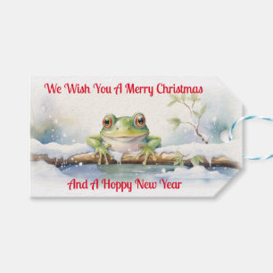 Hoppy Frosch Neujahrswünsche Geschenkanhänger