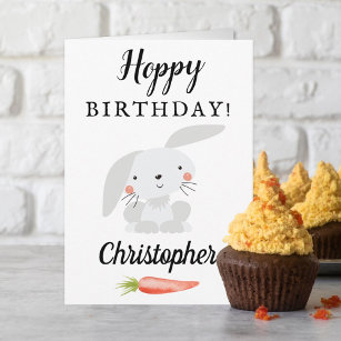 Hoppy Geburtstag! Funny Bunny Birthday Karte