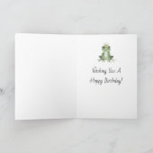 Hoppy Geburtstag Grüner Frosch   Karte (Innenseite)