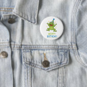 Hoppy Geburtstag Lustiger Frosch Kinder Button (Beispiel)