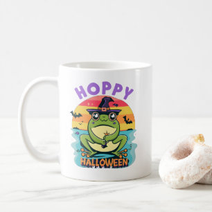 Hoppy Halloween, Adorable Niedlicher Cartoon Frosc Kaffeetasse