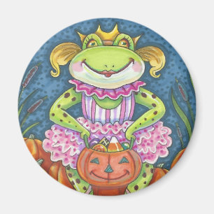 HOPPY HALLOWEEN BALLERINA PRINCESS FROG MAGNET RUN