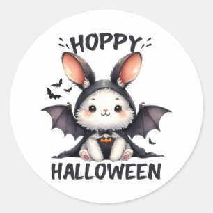 Hoppy Halloween Bunny Rabbit Runder Aufkleber