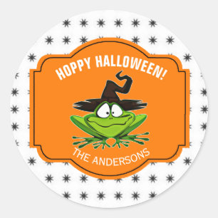Hoppy Halloween Frog ID221 Runder Aufkleber
