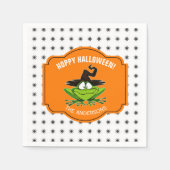 Hoppy Halloween Frog ID221 Serviette (Vorderseite)