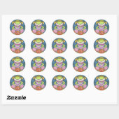 HOPPY HALLOWEEN FROG STICKERS RUNDE (Blatt)
