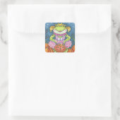 HOPPY HALLOWEEN FROG STICKERS SHEET Square (Tasche)