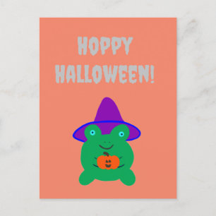Hoppy Halloween Frosch Postkarte