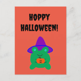 Hoppy Halloween Frosch Postkarte