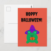Hoppy Halloween Frosch Postkarte (Vorne/Hinten)