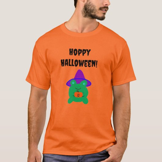 Hoppy Halloween Frosch T-Shirt (Vorderseite)