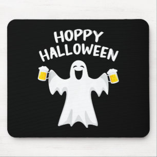 Hoppy Halloween Fun Halloween Niedlich Ghost Beer  Mousepad