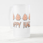 Hoppy Halloween Mattglas Bierglas (Vorderseite Links)