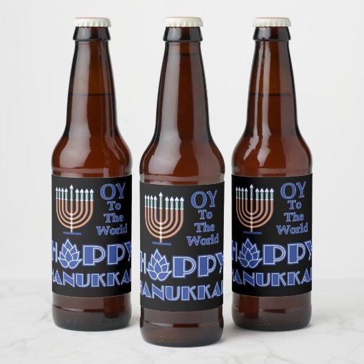 Hoppy Hanukkah Bierflaschenetikett (Flaschen)