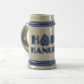 Hoppy Hanukkah Bierglas (Vorderseite Links)