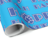 Hoppy Hanukkah Geschenkpapier (Rolleneckpunkt)