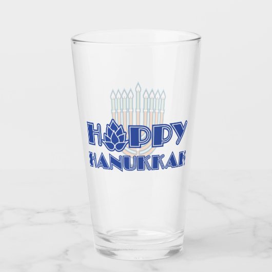 Hoppy Hanukkah Glas (Vorderseite)
