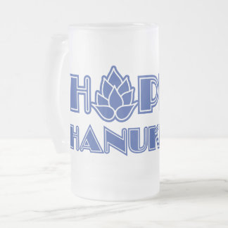 Hoppy Hanukkah Mattglas Bierglas