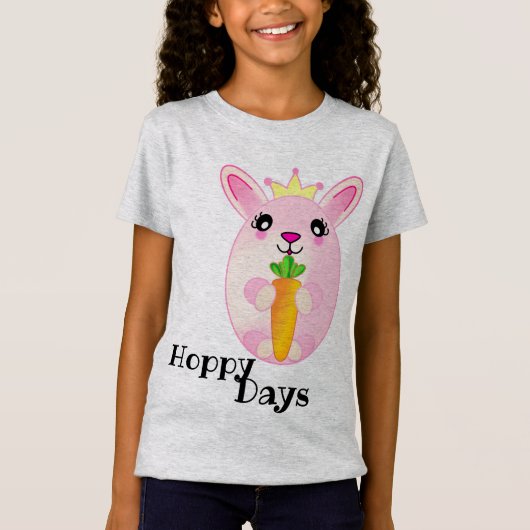 Hoppy Happy Day Bunny Fluffy Niedlicher Schwanz Ti T-Shirt (Vorderseite)