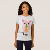 Hoppy Happy Day Bunny Fluffy Niedlicher Schwanz Ti T-Shirt (Vorne ganz)
