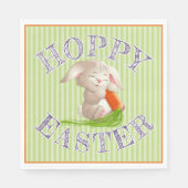 Hoppy Happy Oaster Bunny Stripes Muster Serviette (Vorderseite)