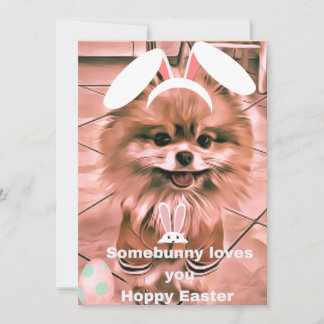 Hoppy Happy Oaster Holiday Card Spitz Feiertagskarte