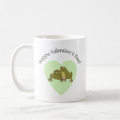 Hoppy Happy Valentines Day Niedliche Frösche in Li Kaffeetasse (Links)