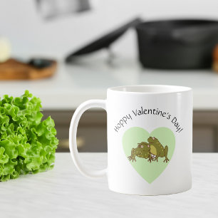 Hoppy Happy Valentines Day Niedliche Frösche in Li Kaffeetasse