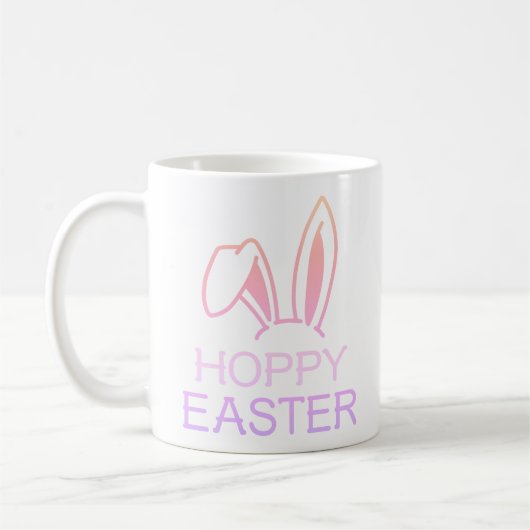 Hoppy Hare Pastel Osterklassische Tasse (Links)