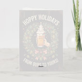 Hoppy Holidays Bier Weihnachtskarte Karte (Rückseite)