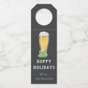 Hoppy Holidays Chalkboard Flasche Hanger Flaschenanhänger
