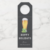 Hoppy Holidays Chalkboard Flasche Hanger Flaschenanhänger (Vorderseite)