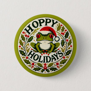 Hoppy Holidays Frohen Weihnachten Button